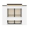 Bestar Orion 104W Queen Murphy Bed and 2 Narrow Shelving Units with Drawers (105W), White & Walnut Grey 116885-000017 - alternate 9